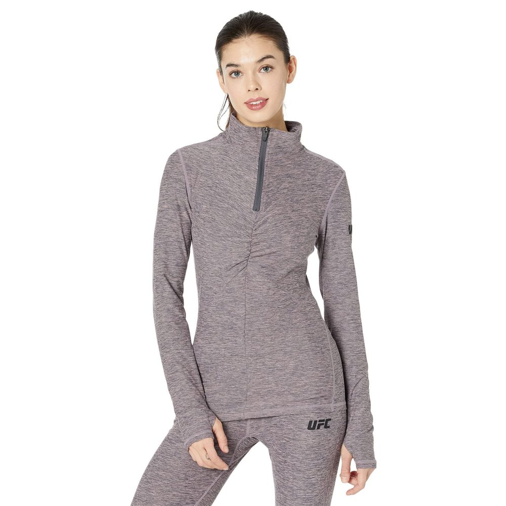 UFC Long Sleeve 1/4 Zip Light Pullover Blushing Rose SM One Size